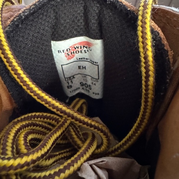 Vintage Red Wing Shoes Mens Size 11B Leather Steel Toe Slip/Oil Resistant Boots - Picture 7 of 7